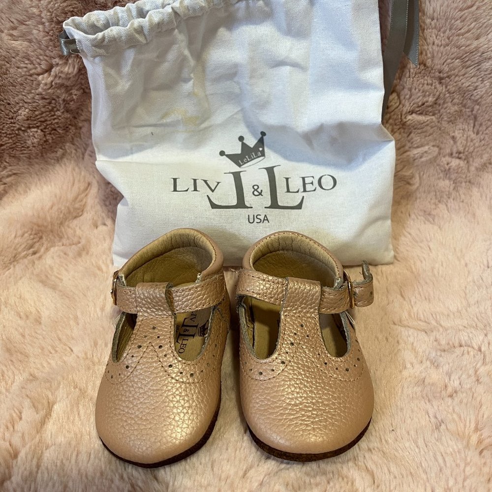 Liv and Leo Pink Size 1 Baby Shoe